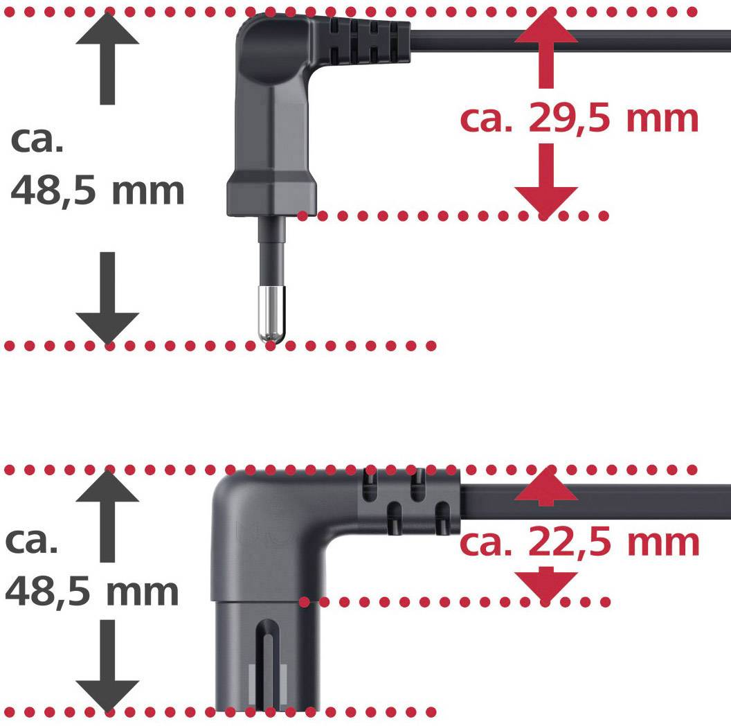 Hama 137230 Strom Netzkabel Schwarz 3.00 m-8