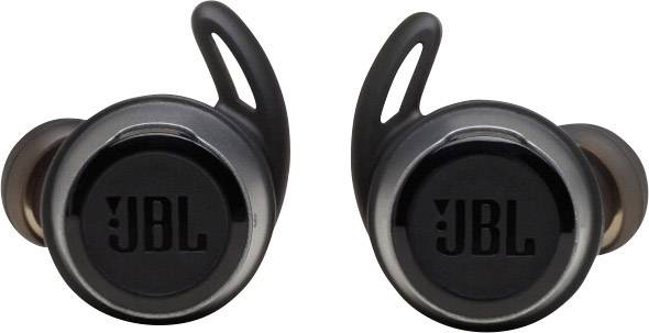 Schwarze, kabellose In-Ear-Kopfhörer mit Markenaufdruck 'JBL', geeignet für Musikgenuss und Anrufsteuerung.