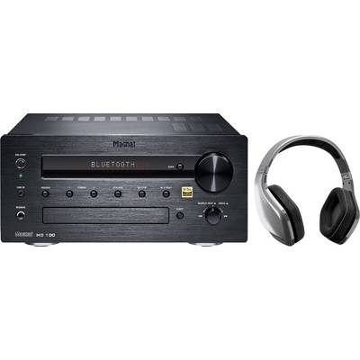 Magnat MC 100 Bundle Stereo Receiver 2x35 W Schwarz Bluetooth®, DAB+, High-Resolution Audio, USB, WLAN