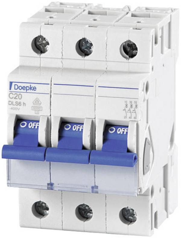 Doepke 09914293 DLS6H C16A 3polig 6KA Leitungsschutzschalter    3polig 16 A  230 V, 400 V