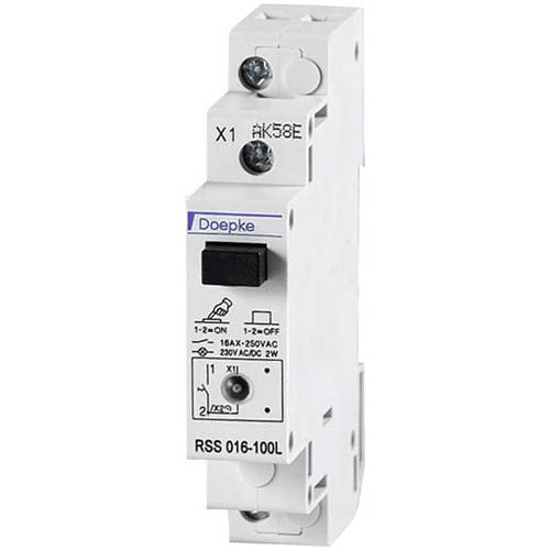 Ausschalter mit LED Schwarz 1polig 16 A 230 V Doepke 09981075