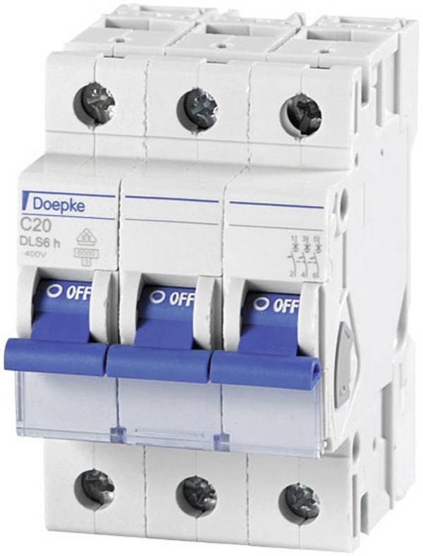 Doepke 09914294 DLS6H C20A 3polig 6KA Leitungsschutzschalter 3polig 20 A 230 V, 400 V