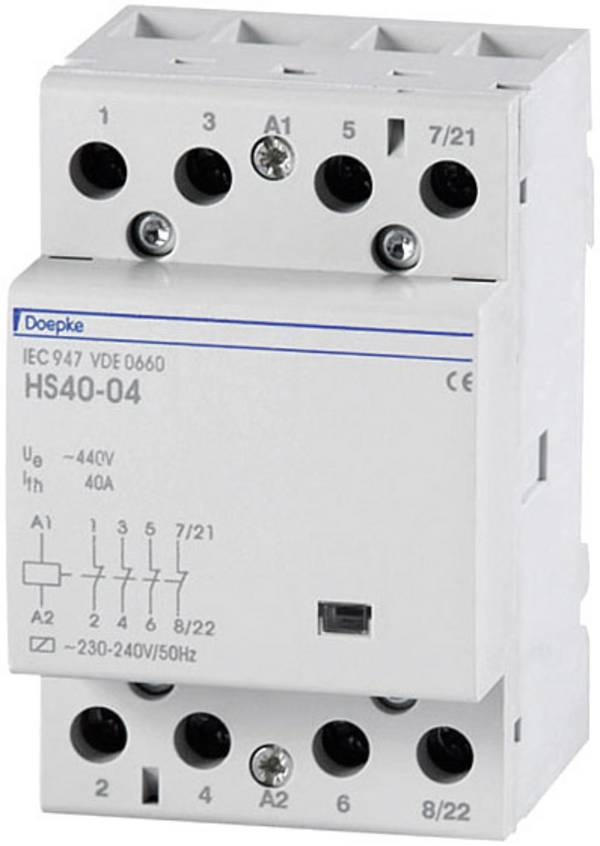 Doepke HS40-40 Schütz 4 Schließer 230 V, 400 V Low Noise Piece 1 St.