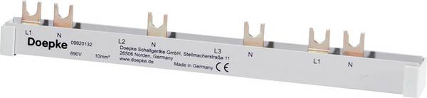 Doepke 09920132 DOEPKE DAFFD Sammelschiene B G12TE-3/N/S-10 Phasenschiene 63 A 690 V 1 St.