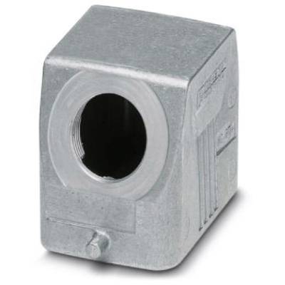 Metallkabelendstück mit quadratischer Form und rundem Loch in der Mitte, verwendet für Kabelsystemanschlüsse.