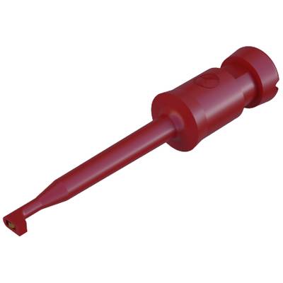 Rotes isoliertes Prüfspitzenzubehör für elektrische Messungen, zeigt ein längliches Design mit einem flachen Ende und einem Griff.