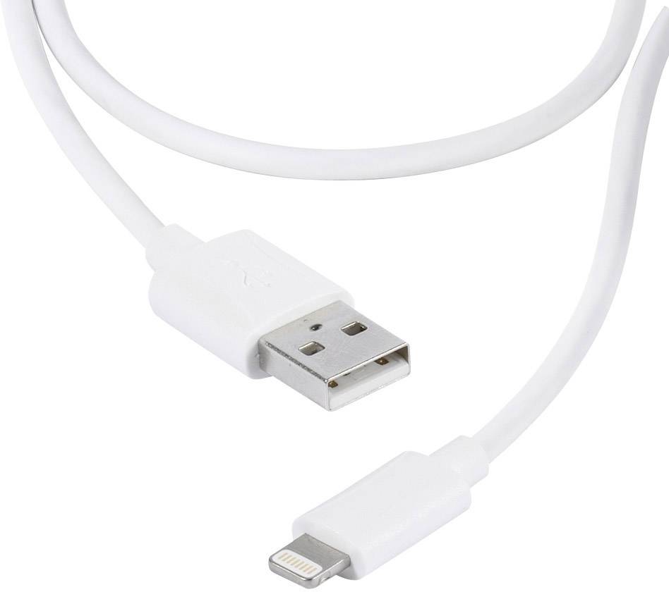 VIVANCO USB 2.0 Anschlusskabel [1x USB-Stecker - 1x Apple Lightning-Stecker] 2 m Weiß