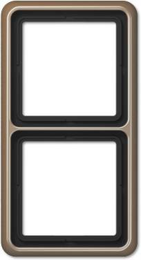 Jung 2fach Rahmen Abdeckung  Bronze CD582GB 1 St.