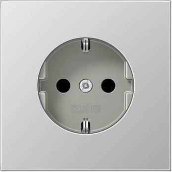 Jung 1fach Einsatz Schutzkontakt-Steckdose Aluminium AL1520 1 St.-0