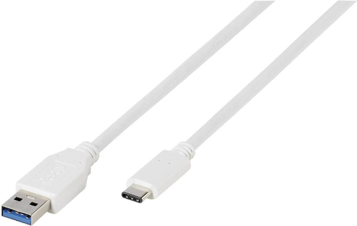 VIVANCO USB 3.1 (Gen 1) Anschlusskabel [1x USB 3.0 Stecker A - 1x USB-C? Stecker] 1 m Weiß