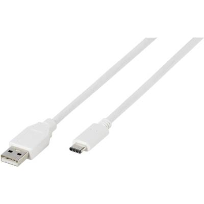 Vivanco USB-Kabel USB 2.0 USB-A Stecker, USB-C® Stecker 1.20 m Weiß  38756
