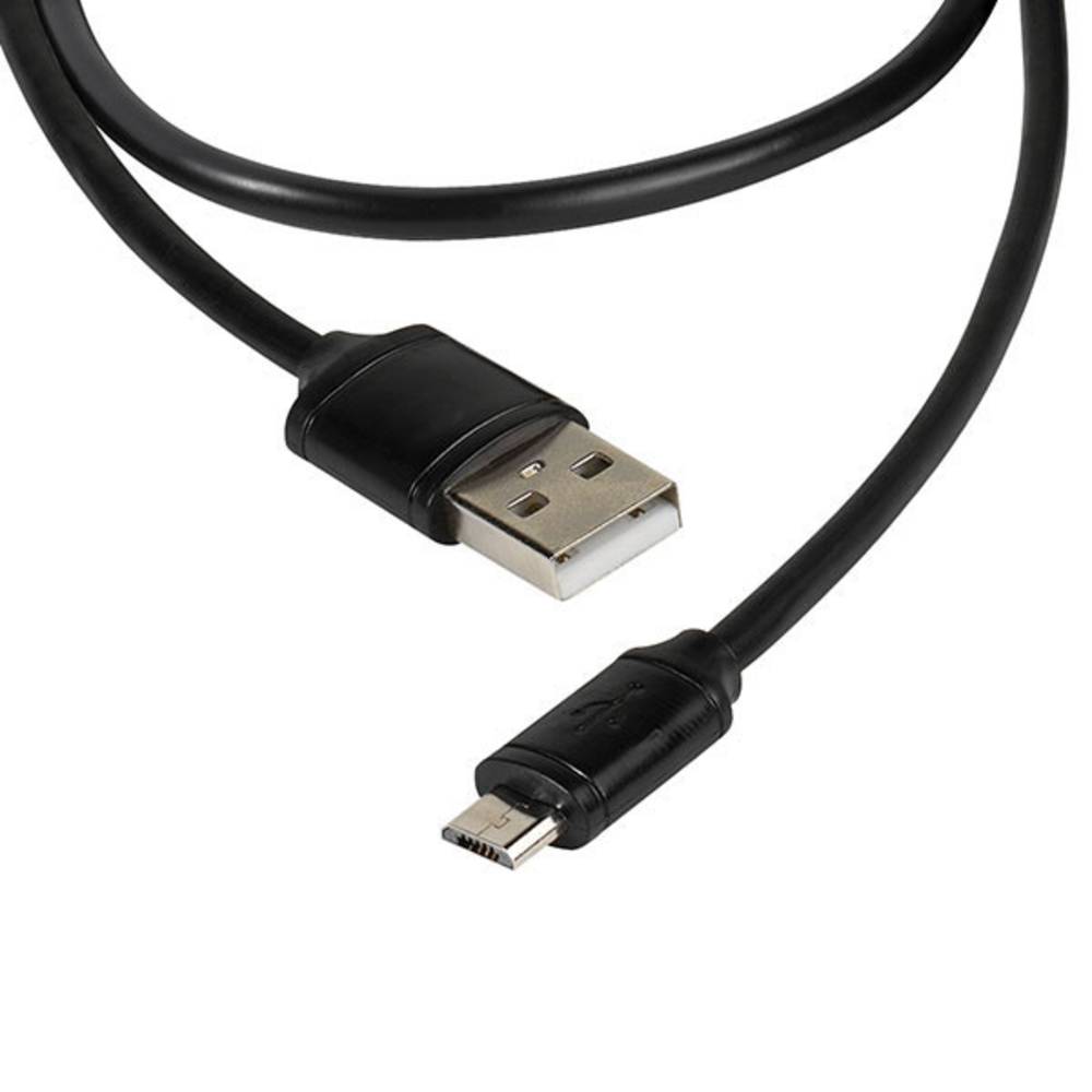 Vivanco Micro USB 2.0 2m USB A Micro-USB B Mannelijk Mannelijk Zwart USB-kabel