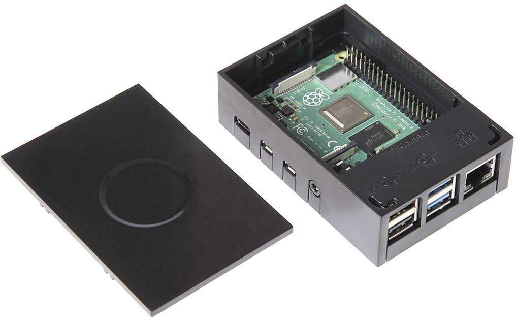 NONAME 4B MFG Black SBC-Gehäuse Passend für: Raspberry Pi Schwarz