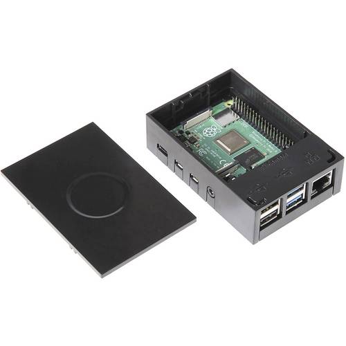 4B MFG Black SBC-Gehäuse Passend für (Entwicklungskits): Raspberry Pi® Schwarz