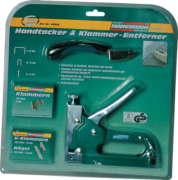 Brüder Mannesmann M48440 Handtacker Klammernlänge 4 - 14 mm