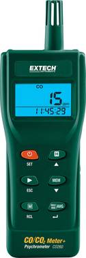 Extech CO260 Kohlendioxid-Messgerät 0 - 9999 ppm mit Temperaturmessfunktion