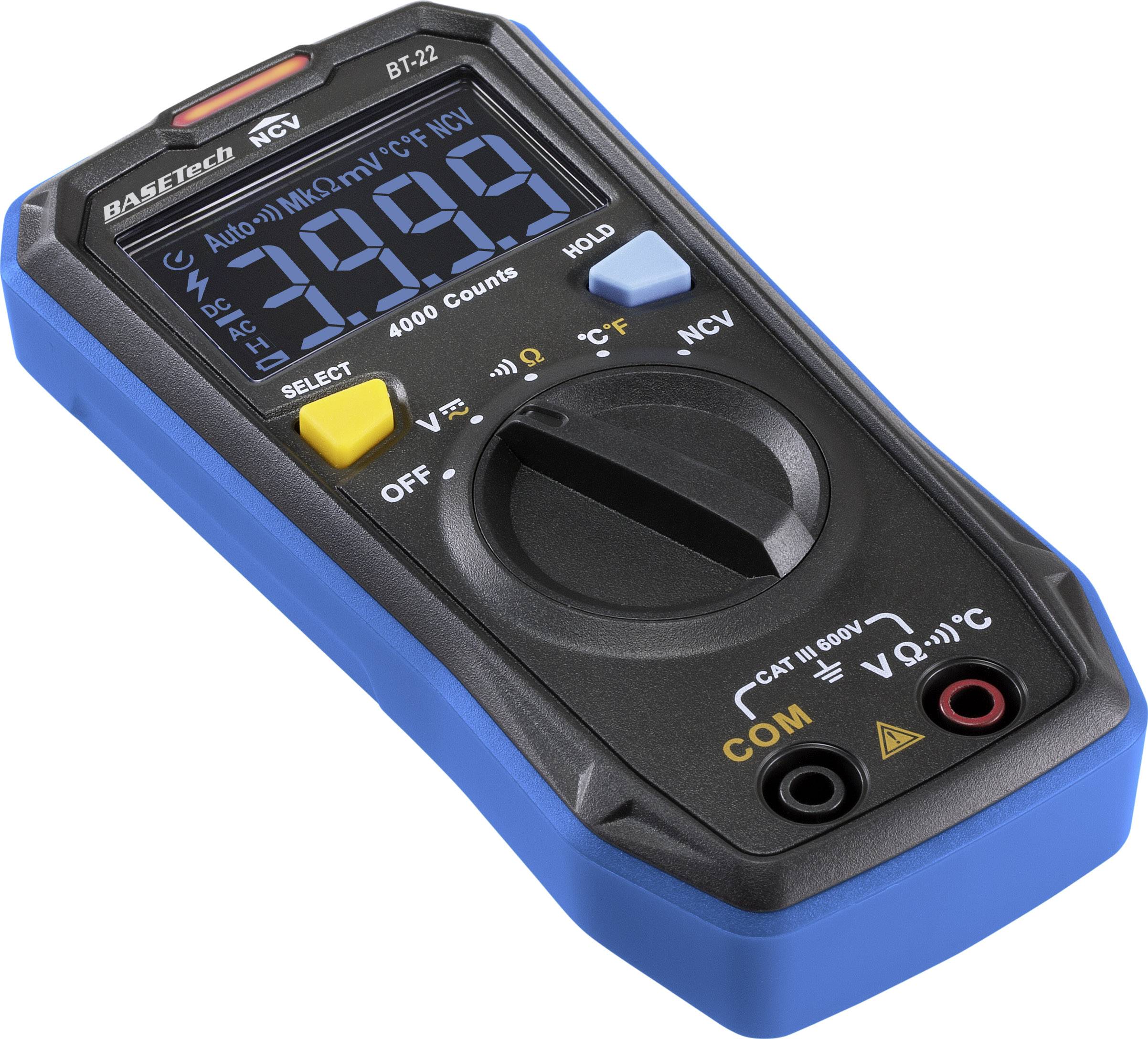 Basetech BT-22 Hand-Multimeter digital CAT III 600 V Anzeige (Counts): 4000-4