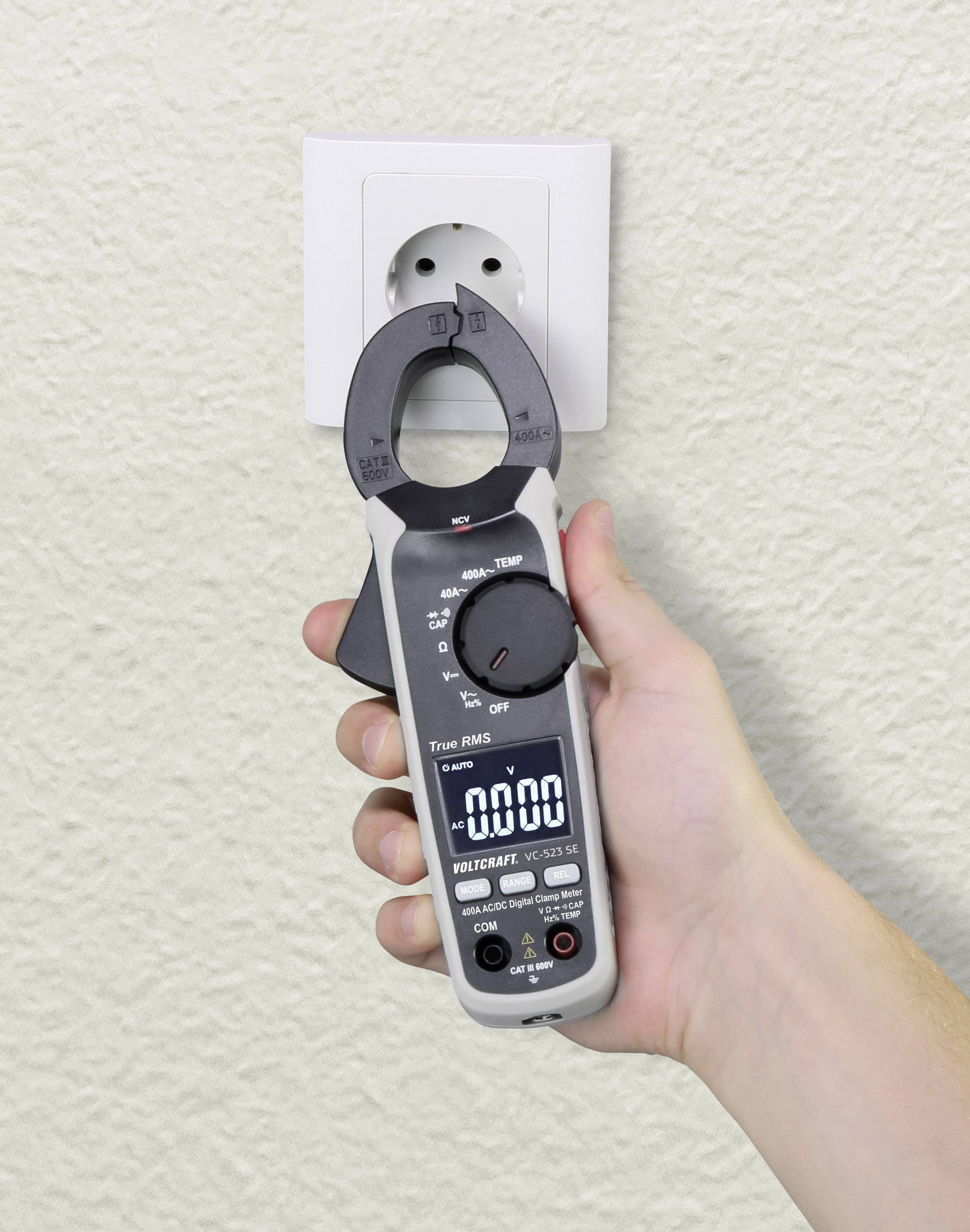 VOLTCRAFT VC-523 SE Stromzange digital CAT III 600 V Anzeige (Counts): 4000-6