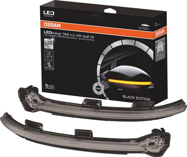 Osram Automotive LEDDMI 5G0 BK S LEDriving® Black Edition Spiegelblinker, Blinker Volkswagen Volkswagen Golf 7, Volkswagen Touran