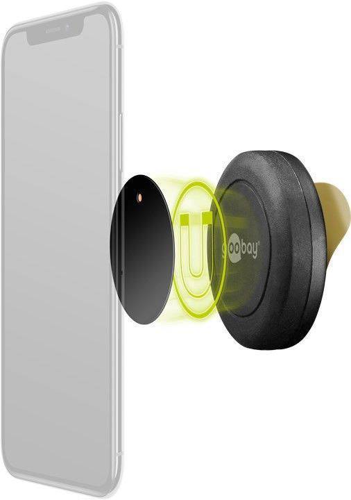 Goobay Universal-Magnethalterung, selbstklebend zur schnellen und sicheren Befestigung von Smartphones im Auto oder Haus-2