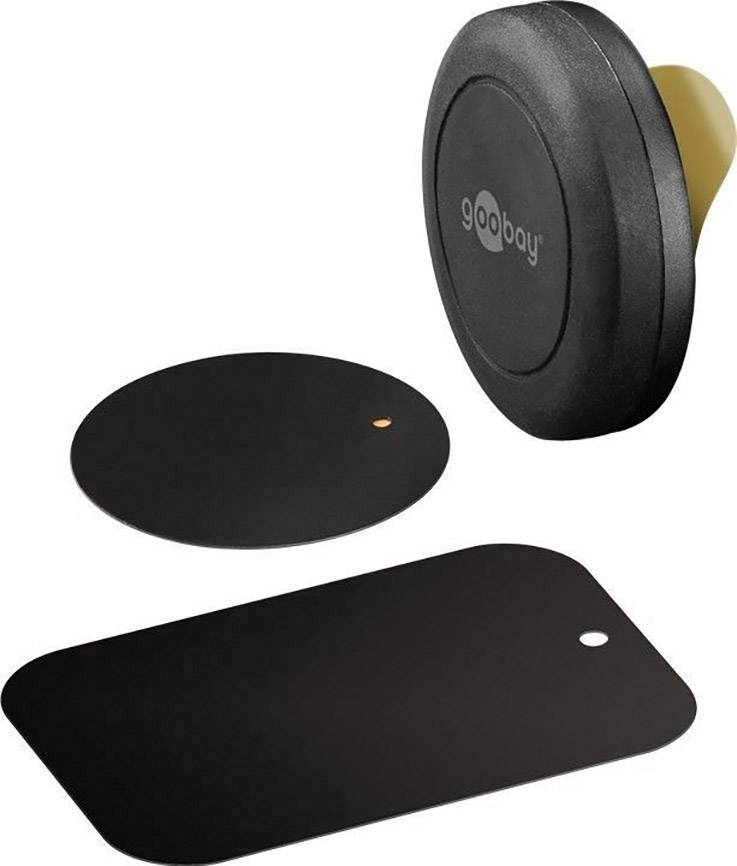 Goobay Universal-Magnethalterung, selbstklebend zur schnellen und sicheren Befestigung von Smartphones im Auto oder Haus-0