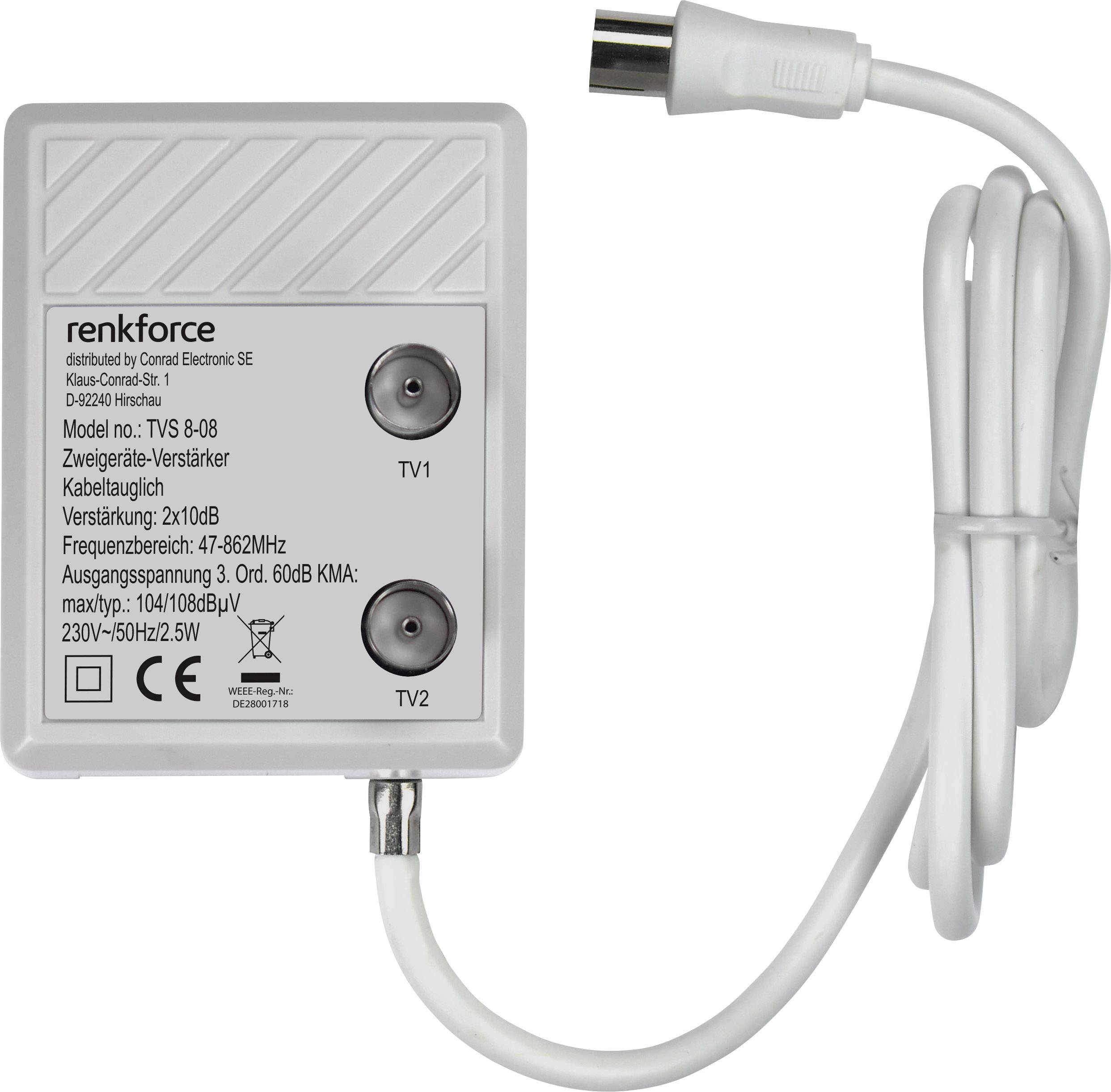 RENKFORCE Kabel-TV Verstärker 10 dB