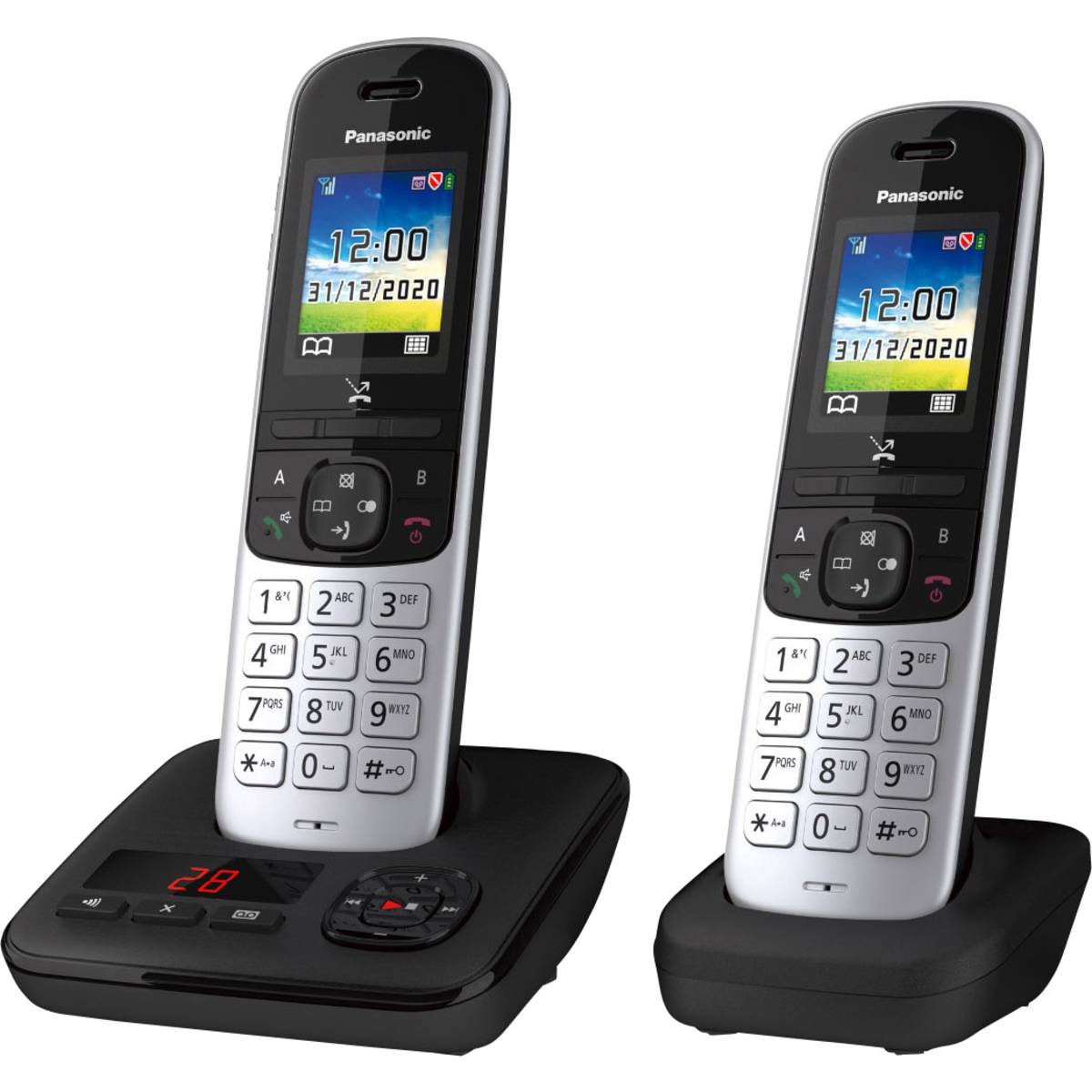 Panasonic KX-TGH722GS Schnurloses Telefon analog Anrufbeantworter ...