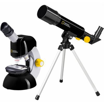 National Geographic Teleskop + Mikroskop Set Linsen-Teleskop Azimutal Achromatisch Vergrößerung 18 bis 29 x