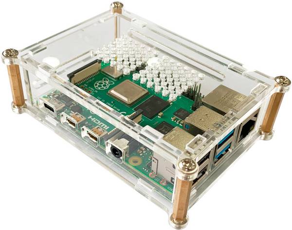 Joy-it rb-casep4+01 SBC-Gehäuse Passend für (Entwicklungskits): Raspberry Pi®  Transparent