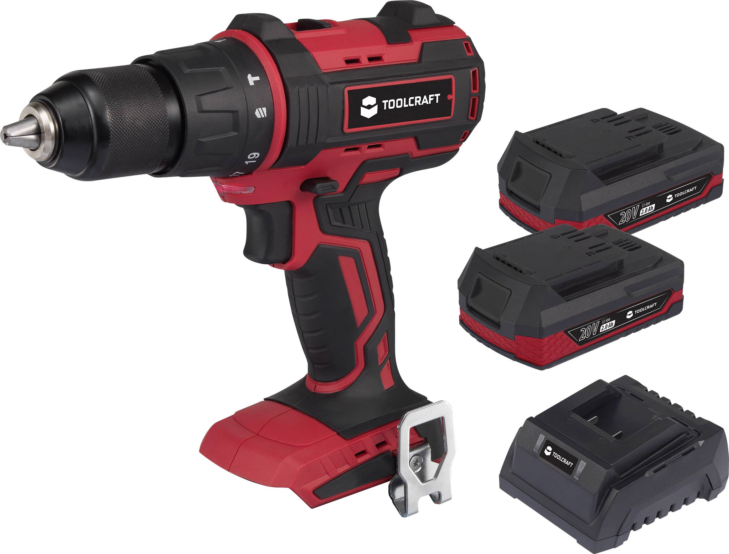 TOOLCRAFT ASBS-800 A / TAWB-200 -aku příklepová vrtačka bezkartáčové, 2 akumulátory, vč. aku vrtačky