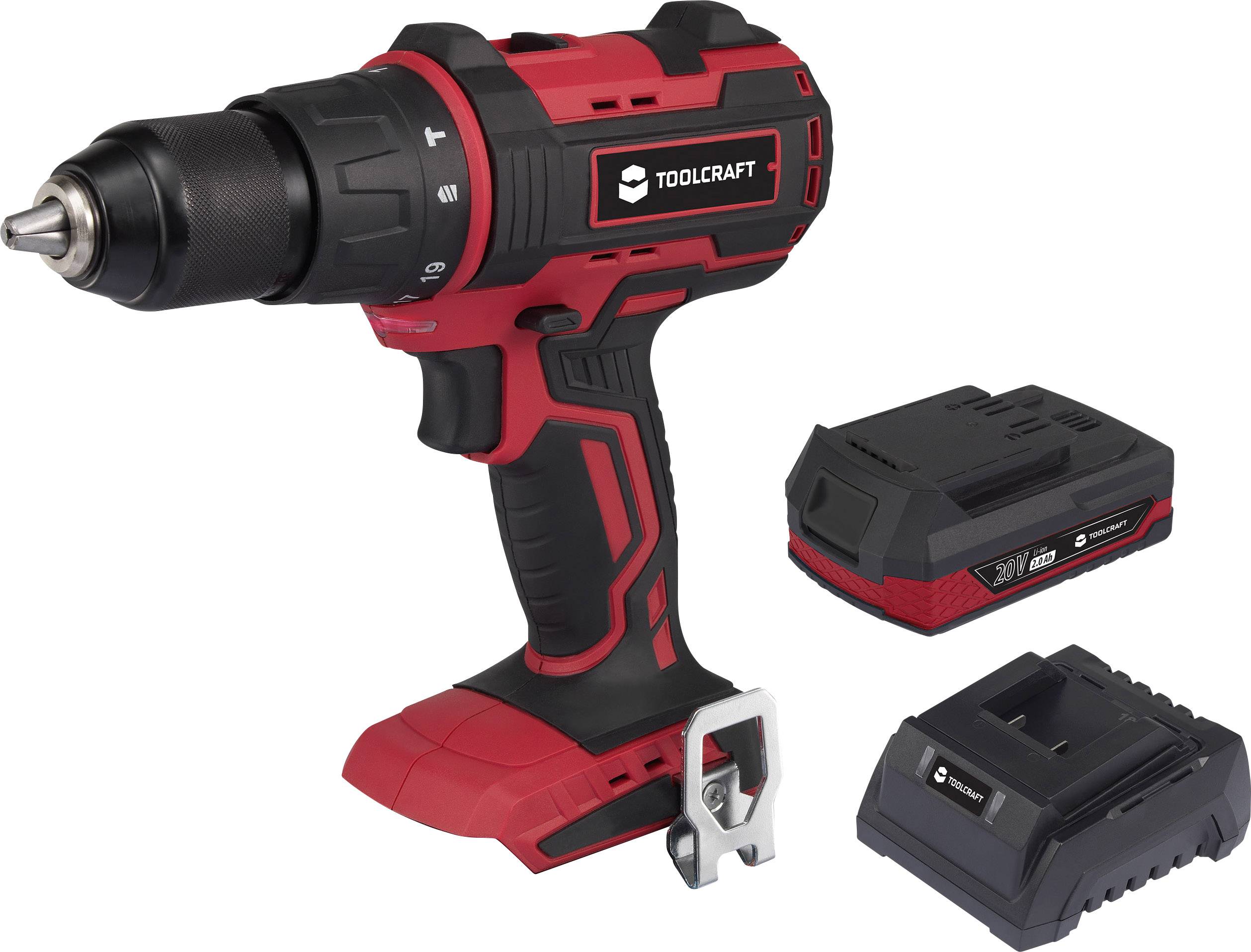 TOOLCRAFT ASBS-800 A / TAWB-200 -aku příklepová vrtačka bezkartáčové, akumulátor, vč. aku vrtačky