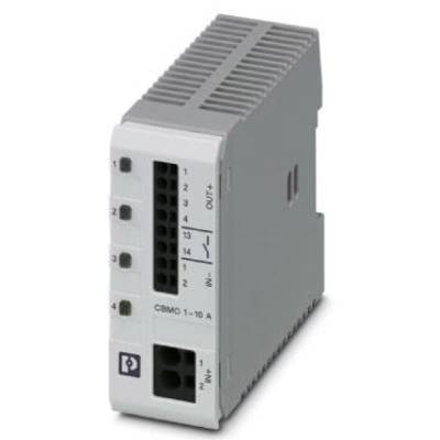 Ein graues, rechteckiges elektrisches Gerät mit seriellen Anschlussklemmen und einem Stromstärkebereich von 1-10 A auf der Vorderseite.