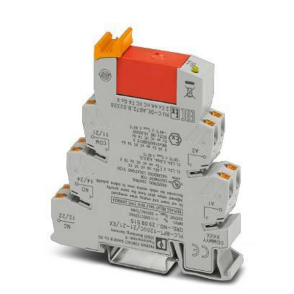 Phoenix Contact PLC-RPT-120UC/21-21/EX Relaisbaustein Nennspannung: 120 V/AC Schaltstrom (max.): 6 A 2 Wechsler  10 St.