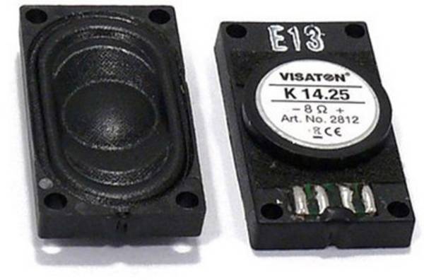 Visaton K 14.25 - 8 Ohm 1 Zoll 2.5 cm Kleinlautsprecher 1 W 8 Ω  Oval, Kunststoff-Membran