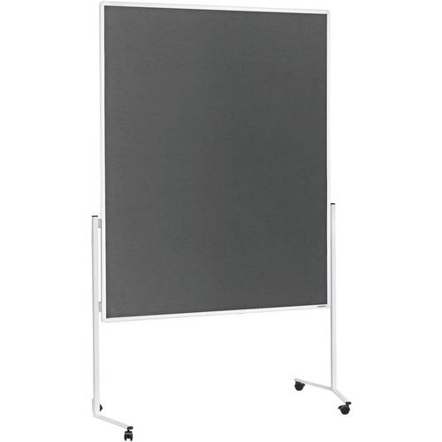 magnetoplan Moderationstafel 2111101 (L x B x H) 1730.00 x 1200 x 1500 mm Filz Grau beidseitig verwendbar, Inkl. Rollen,...