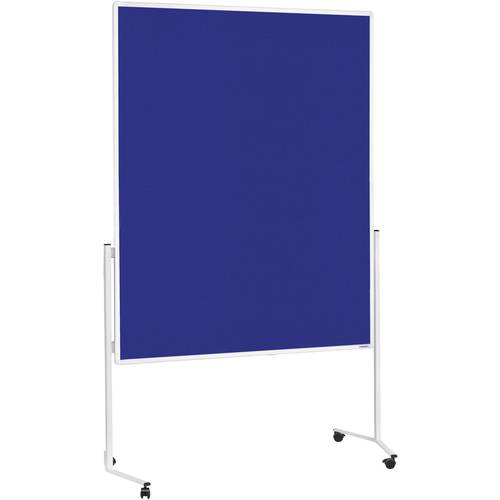 magnetoplan Moderationstafel 2111103 (L x B x H) 1730.00 x 1200 x 1500 mm Filz Blau, Weiß beidseitig verwendbar, Inkl. R...
