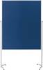 magnetoplan Moderationstafel Evolution Plus (L x B x H) 1630 x 1200 x 1500 mm Filz Royalblau, Weiß beidseitig verwendbar, Inkl. Rollen, Pinntafel 1151103