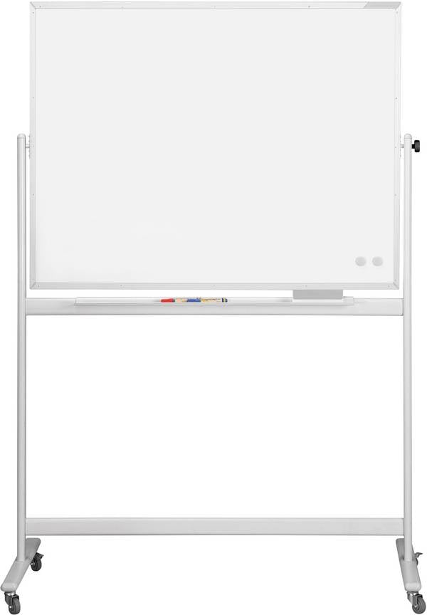 magnetoplan Whiteboard CC Mobil (B x H) 1200 mm x 900 mm Weiß emailliert Beide Seiten nutzbar, Inkl. Ablageschale