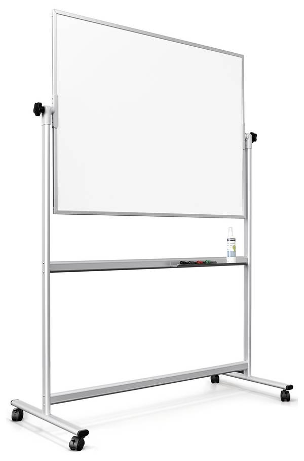 magnetoplan Whiteboard SP Mobil (B x H) 1800 mm x 1200 mm Weiß, Aluminium speziallackiert Beide Seiten nutzbar, Inkl. Ablageschale