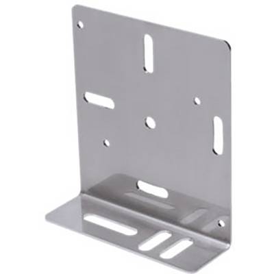 Metallwinkelhalterung mit mehreren Löchern und Schlitzen für flexible Montageoptionen, geeignet für Bau- oder Reparaturarbeiten.