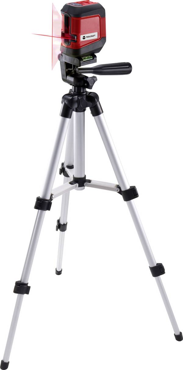 TOOLCRAFT CL8 Kreuzlinienlaser  inkl. Stativ, selbstnivellierend Reichweite (max.): 8 m