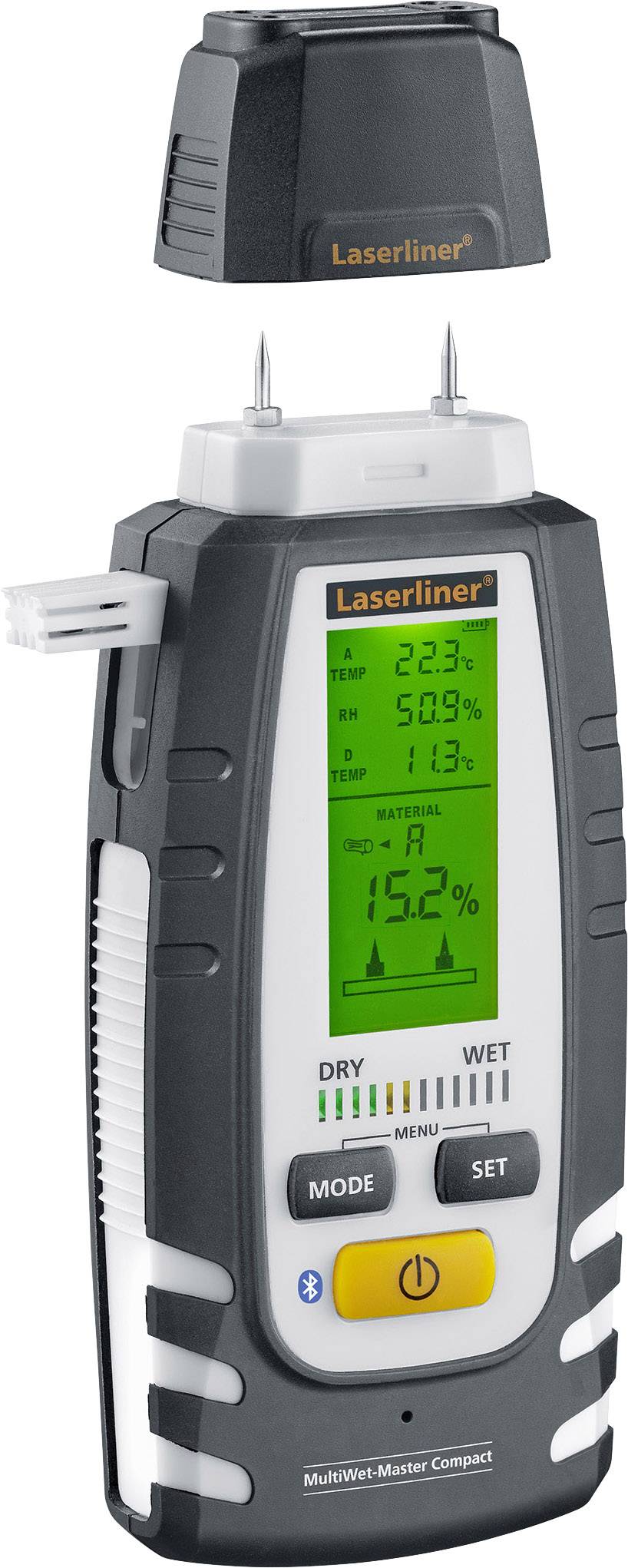 LASERLINER MultiWet-Master Compact Plus Materialfeuchtemessgerät Temperaturmessung