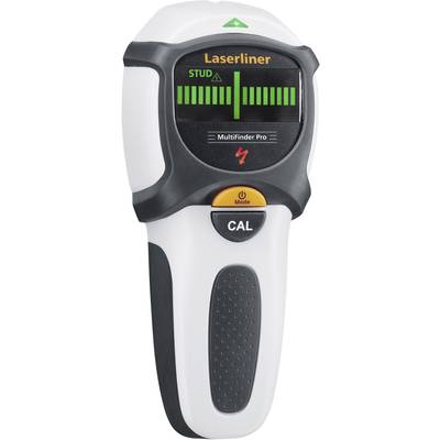 Handgerät 'Laserliner MultiFinder Pro' zur Ortung von Metallen und Stromleitungen. Enthält Display und Bedienelemente.