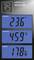 Digitalanzeige zeigt: 'DEGREE 23.6°', 'PERCENT 45.9%', 'MM/M 178'. Oberer Abschnitt mit Touch-Symbol und 'UNITS OF MEASURE'-Text.