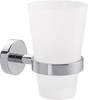 tesa 40327-00000-00 SMOOZ Zahnputzbecher Klebstoff Chrom (glänzend), Weiß (satiniert)