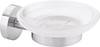 tesa MOON 40310-00000-00 Seifenschale Silber, Weiß (satiniert)