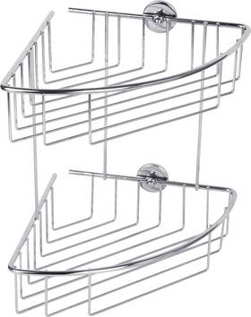 tesa 40215-00000-00 baath Plus Eckduschkorb  Klebstoff  Chrom (glänzend)