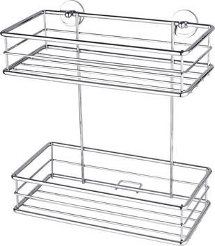 tesa 40212-00000-00 baath Plus Duschkorb  Klebstoff  Silber