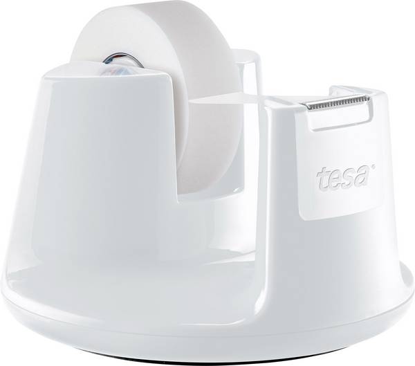 tesa Klebeband-Abroller tesafilm Compact Weiß Rollenbreite (max.): 19 mm Rollenlänge (max.) 33 m inkl. Klebefilmrolle 33 m x 19 mm