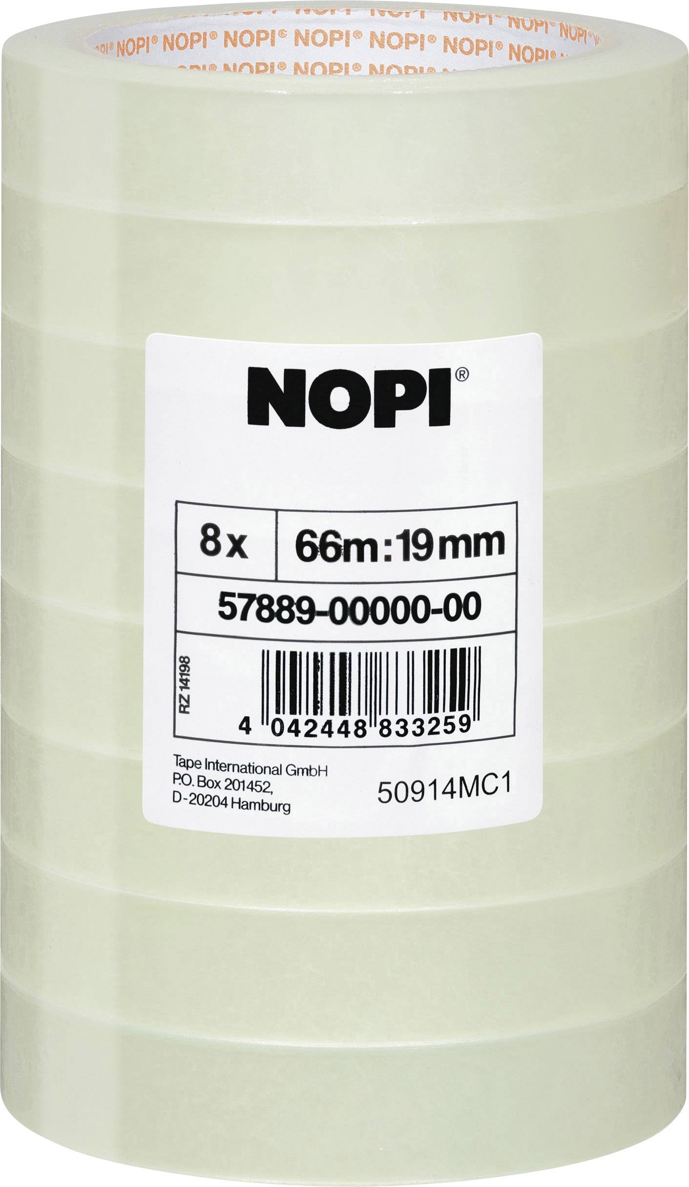 TESA NOPI 57889-00000-00 Klebefilm (L x B) 66 m x 19 mm 8 St.